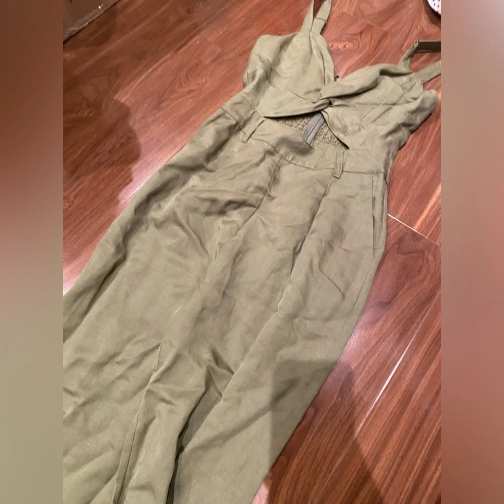 Tularosa / Kimi jumpsuit in green cutout army green small - Picture 5 of 6